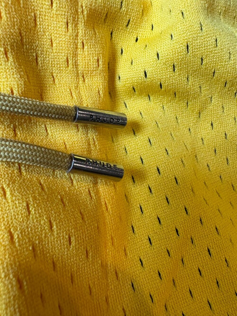 Rhude Yellow Mesh Basketball Shorts NWT - Picture 4 of 10